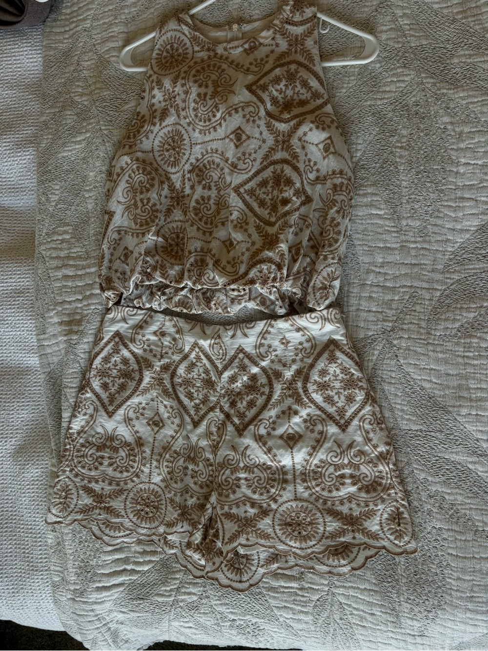 Glam brand Matching tank and shorts set Embroidery Design